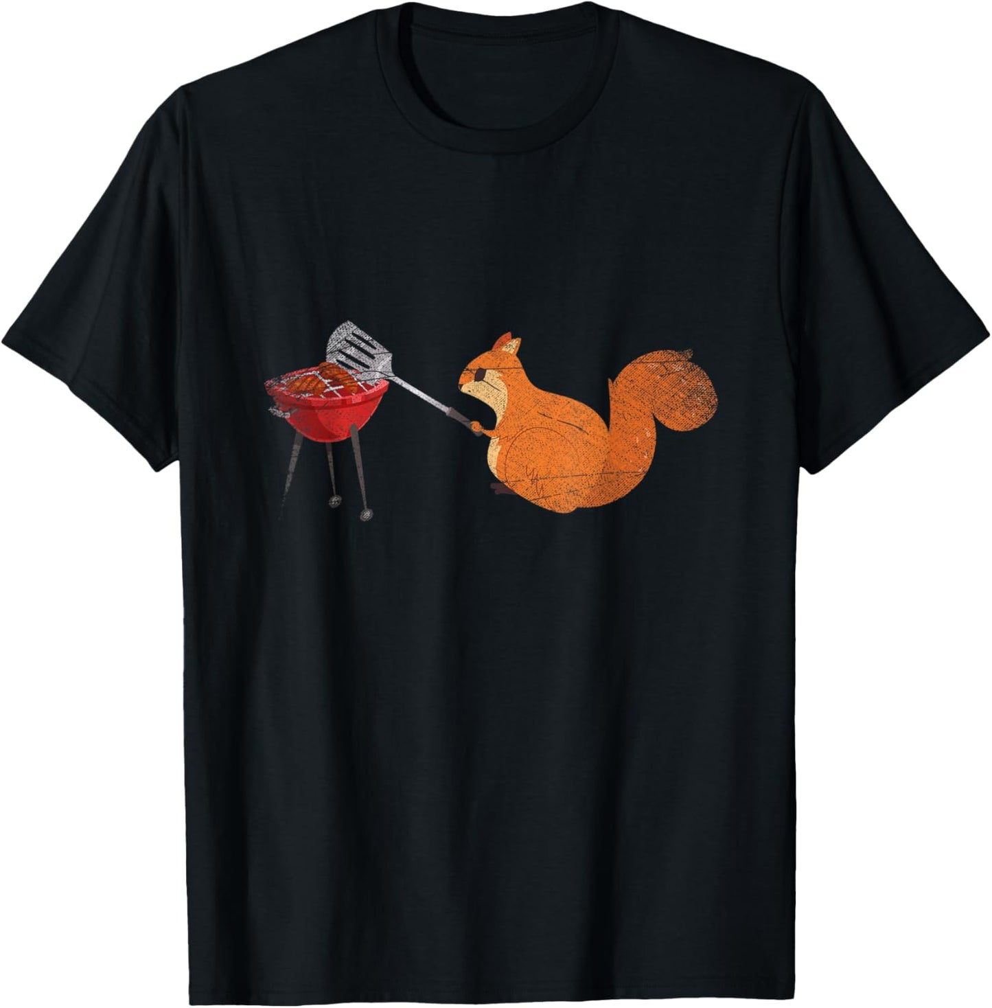 Squirrel Barbecue T-Shirt - T-Shirt | Black