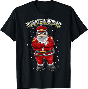 Police Navidad - Felize Navidad - Merry Xmas Officer T-Shirt - T-Shirt | Black