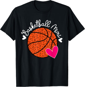 Basketball Mimi Heart Grandma Mimi Of A Basketball Player T-Shirt - T-Shirt | Black