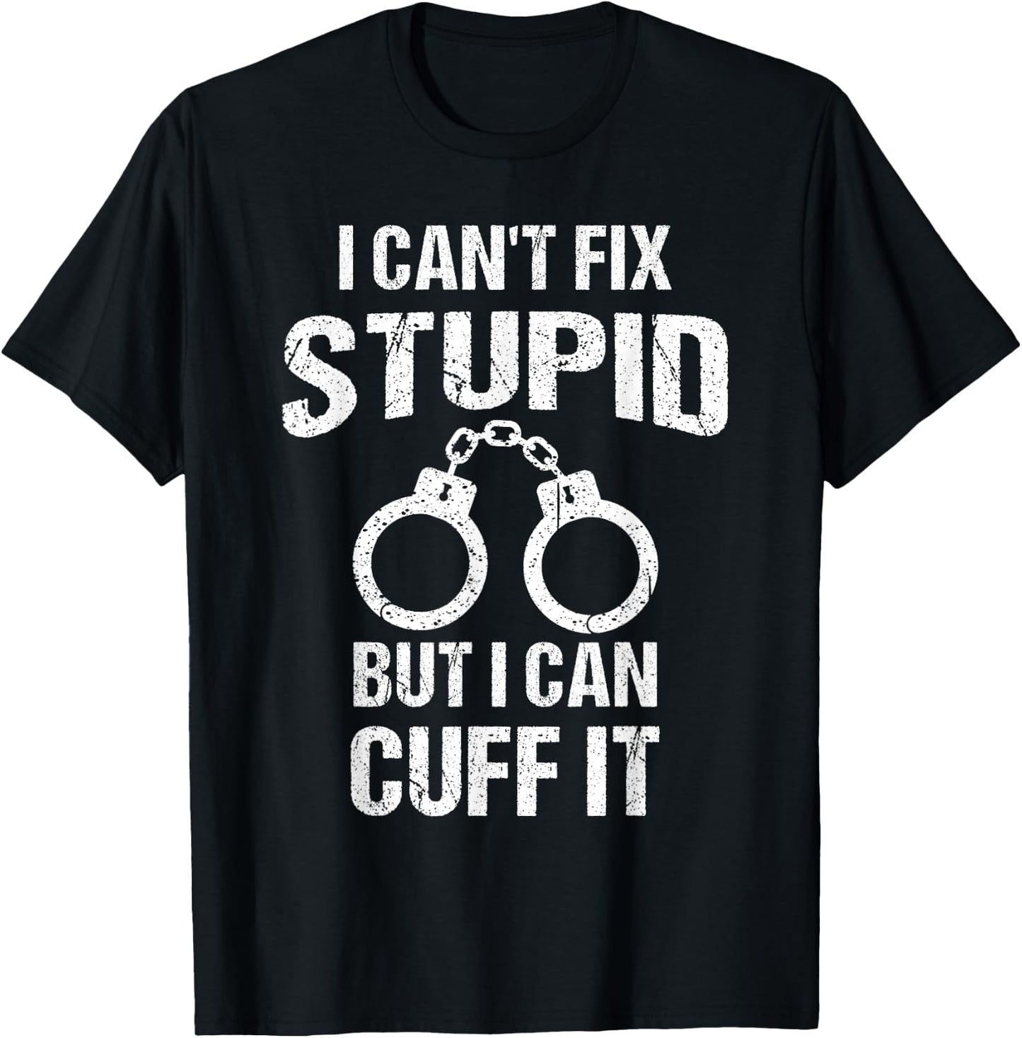 Funny Police Officer Design Women Cop Police Officer T-Shirt - T-Shirt | Black