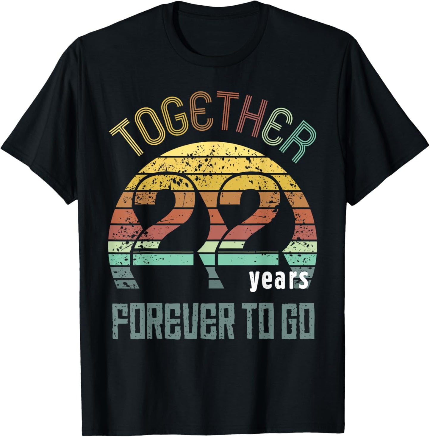 22nd Years Wedding Anniversary Gifts For Couples Matching T-Shirt - T-Shirt | Black