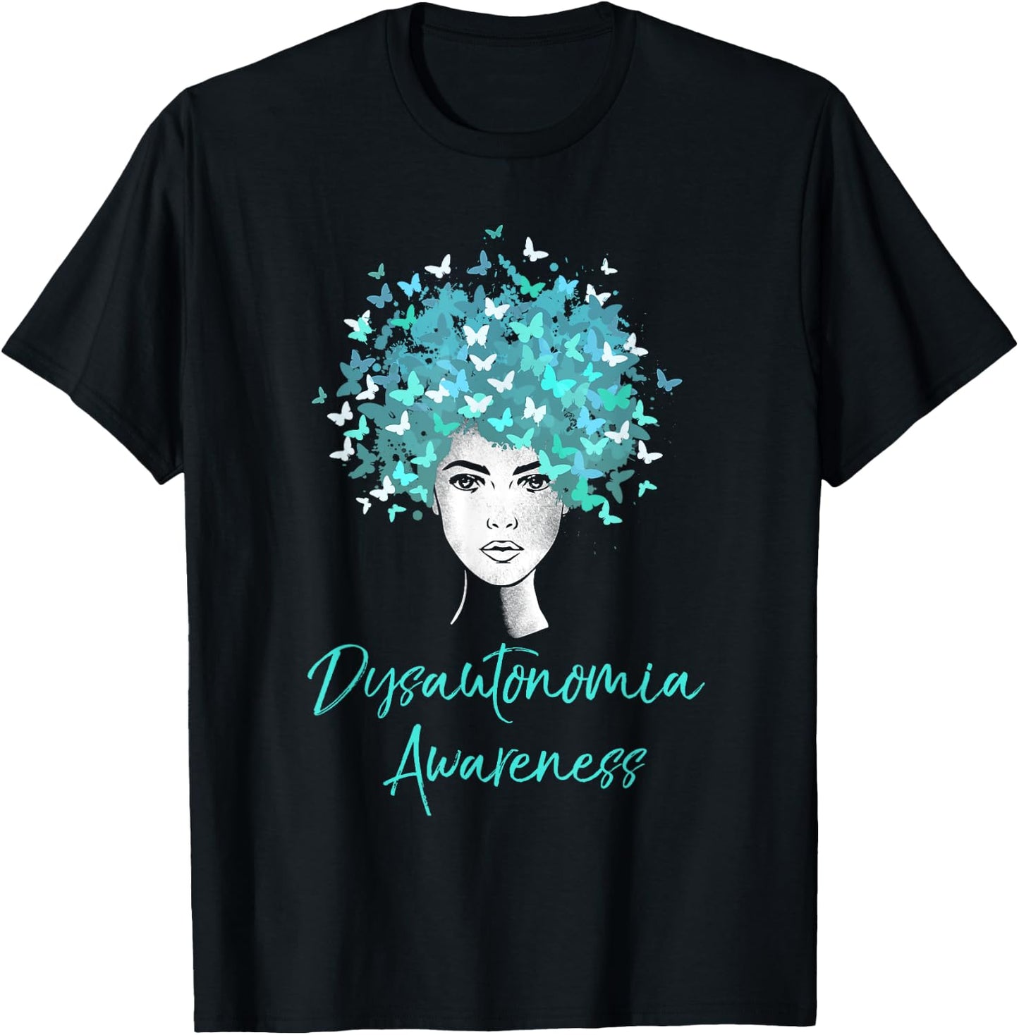Dysautonomia Awareness Butterflies Gift T-Shirt - T-Shirt | Black