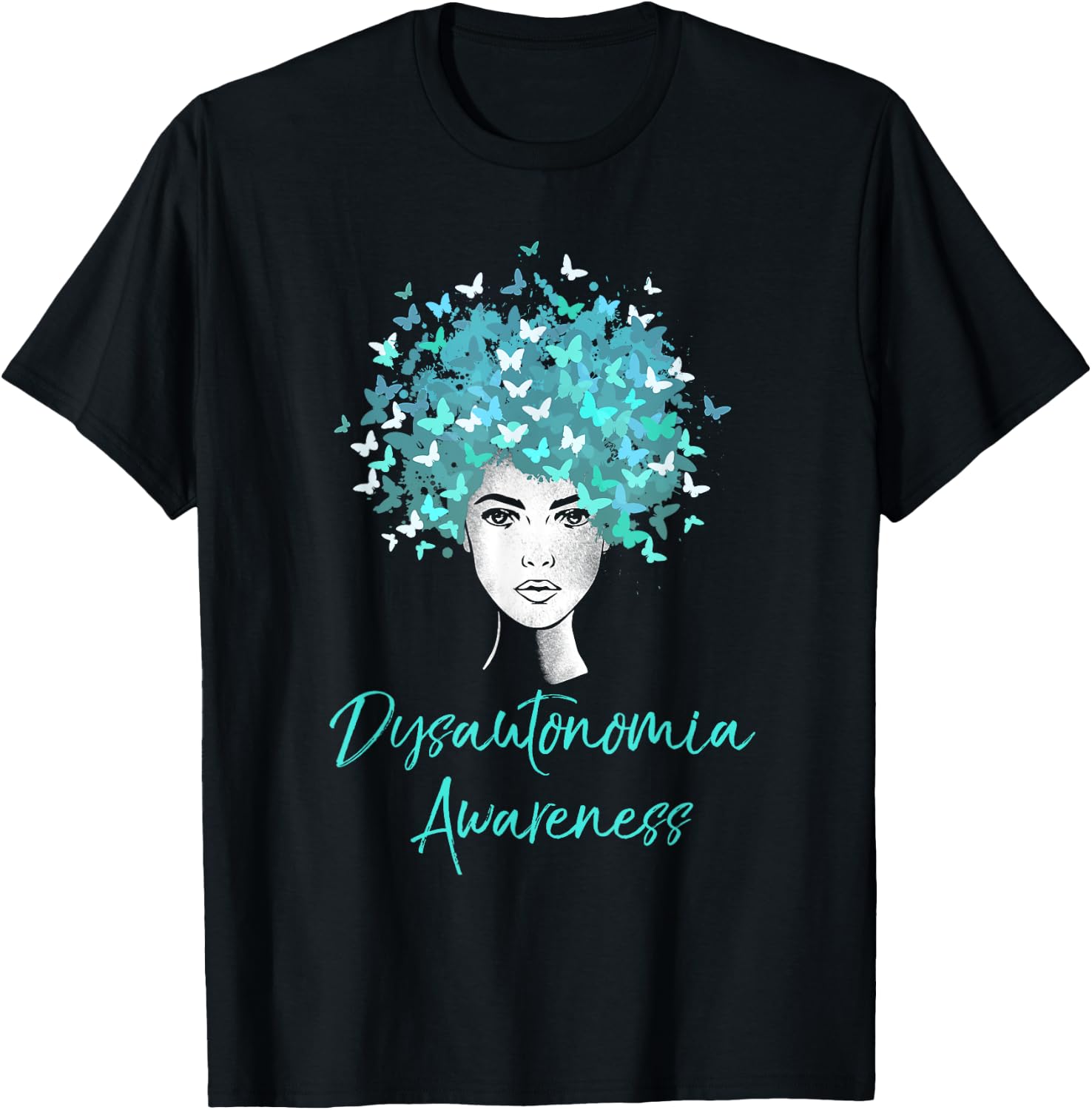 Dysautonomia Awareness Butterflies Gift T-Shirt - T-Shirt | Black