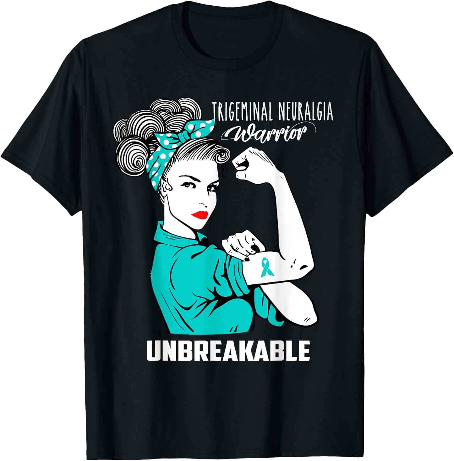 Trigeminal Neuralgia Warrior Unbreakable Awareness Gift T-Shirt - T-Shirt | Black