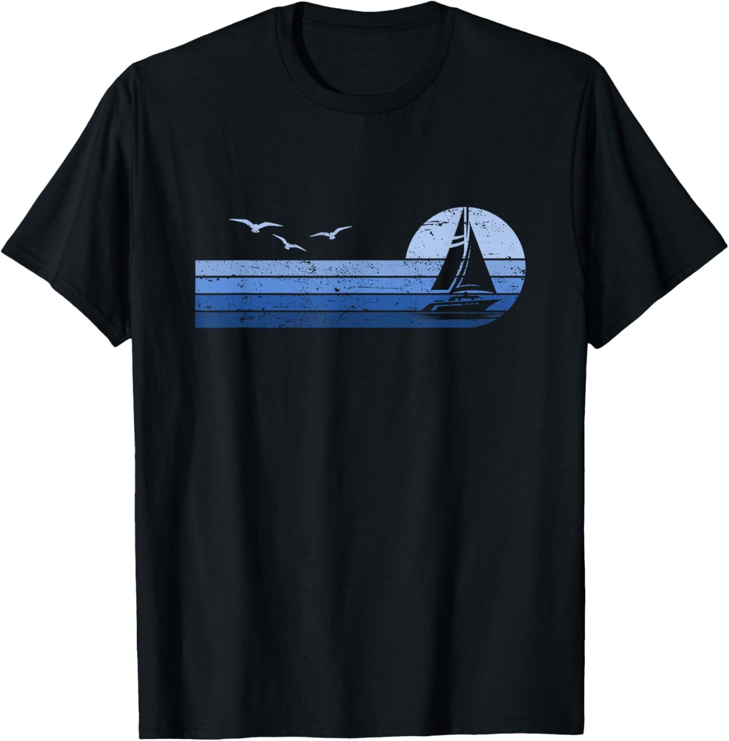Segler Skipper Segelboot Kapitän Segeln T-Shirt - T-Shirt | Black