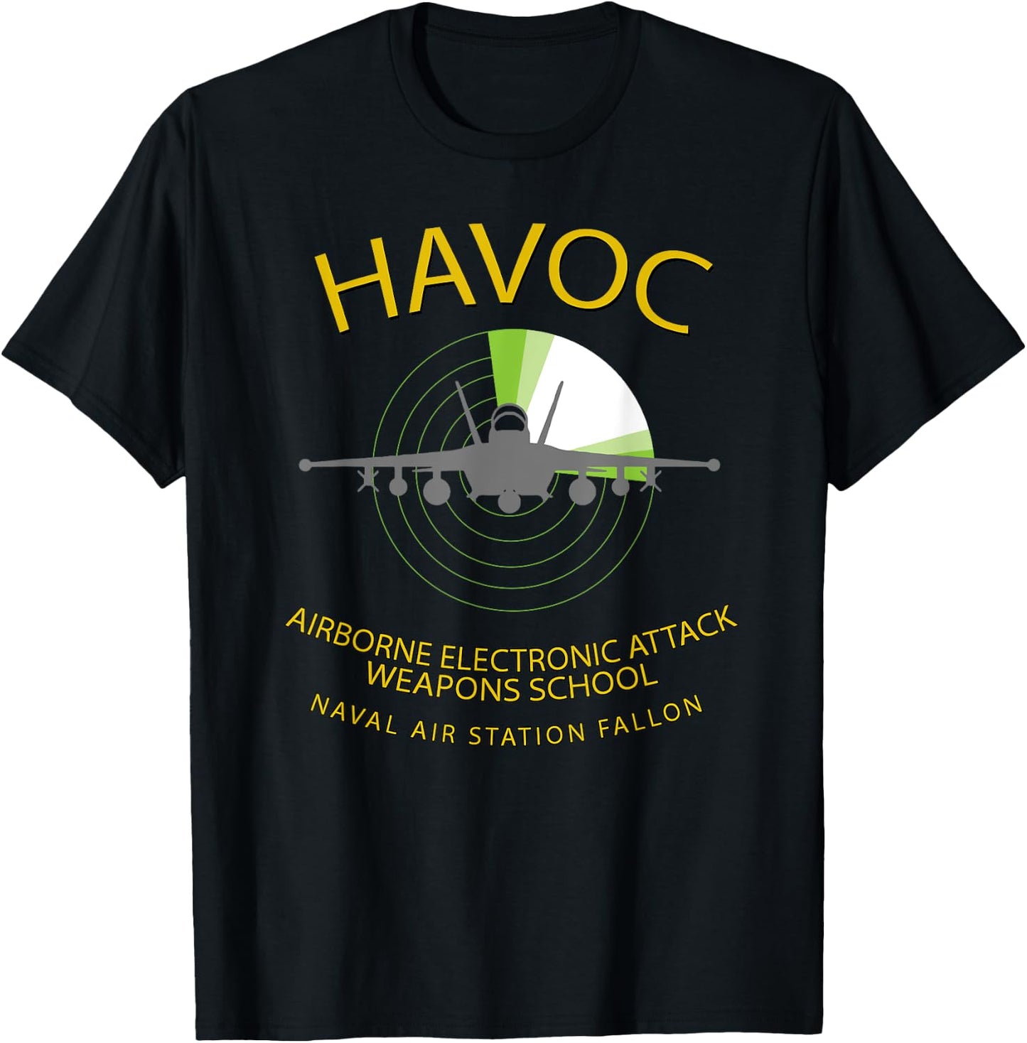 HAVOC Airborne Electronic Attack Weapons School EA-18 T-Shirt - T-Shirt | Black