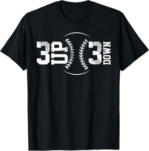 3 UP 3 Down Baseball T-Shirt - T-Shirt | Black