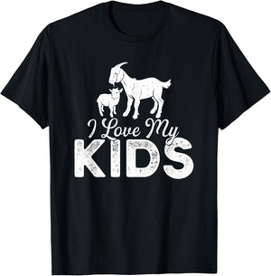 I Love My Kids - Goat Lover Farmer Animal Farming Rancher T-Shirt - T-Shirt | Black