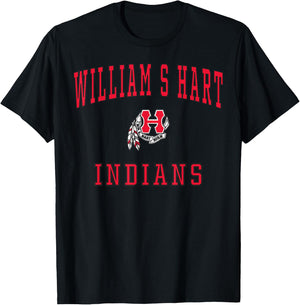William S Hart High School Indians C1 T-Shirt - T-Shirt | Black