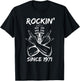 Rockin' Since 1971 Rock 54th Birthday Guitar 54 Years Old T-Shirt - T-Shirt | Black