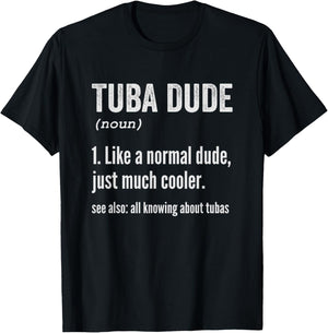 Tuba Definition Funny Tuba Player T-Shirt - T-Shirt | Black
