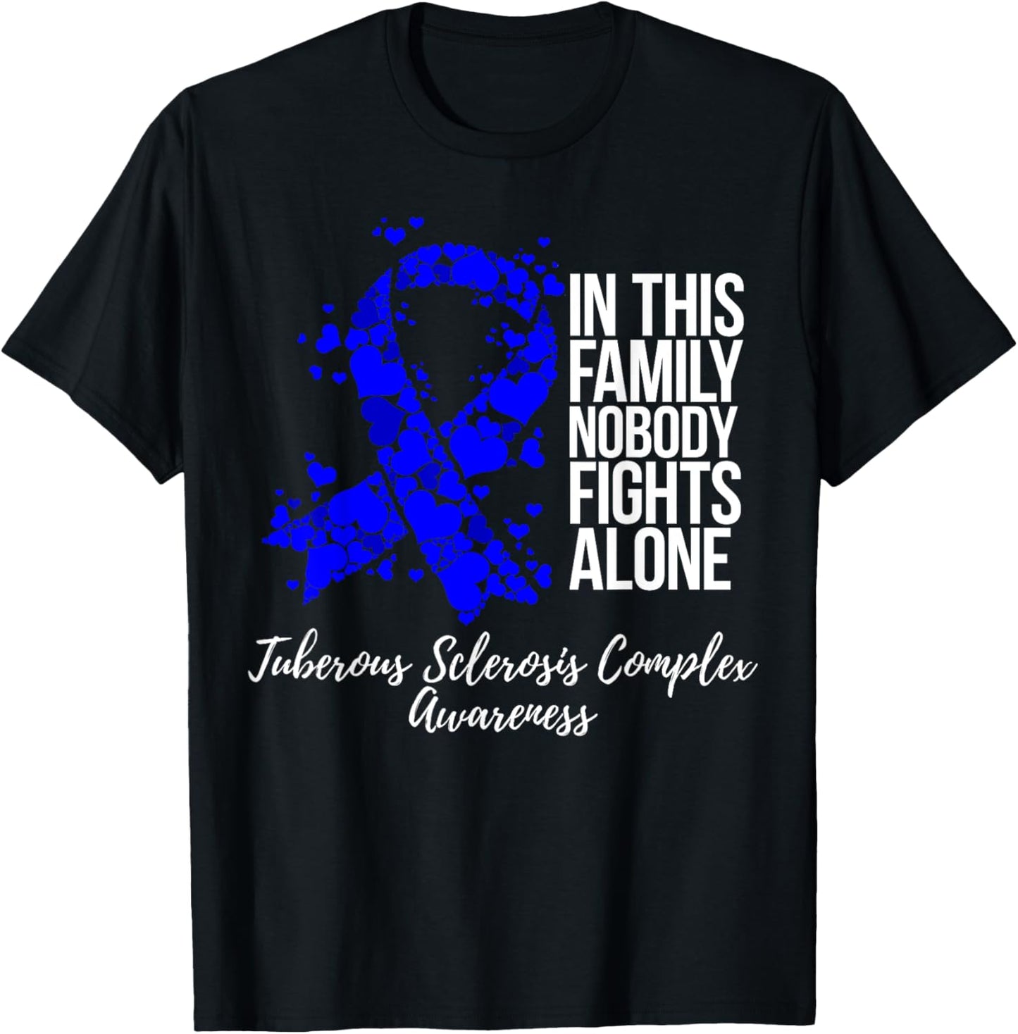 Family Support Tuberous Sclerosis Complex TSC Awareness T-Shirt - T-Shirt | Black