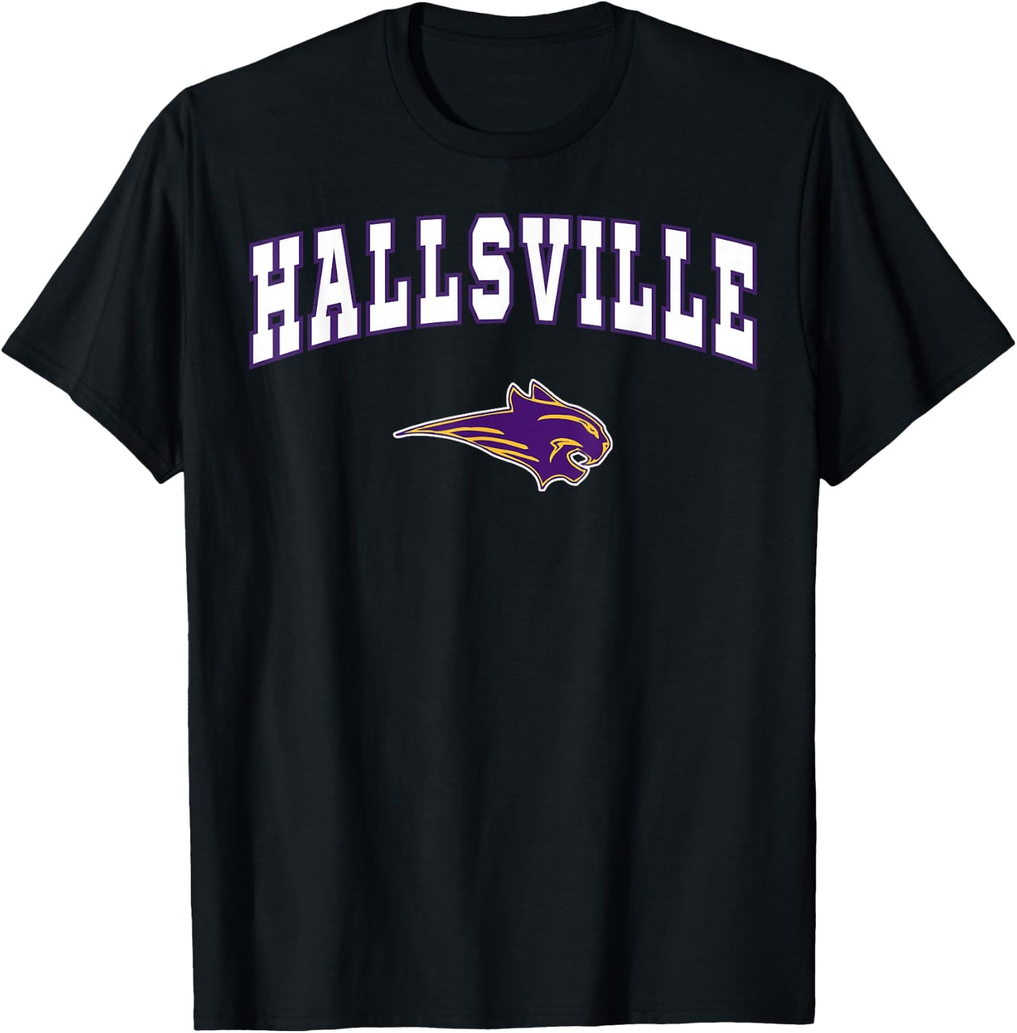 Hallsville High School Bobcats C2 T-Shirt - T-Shirt | Black
