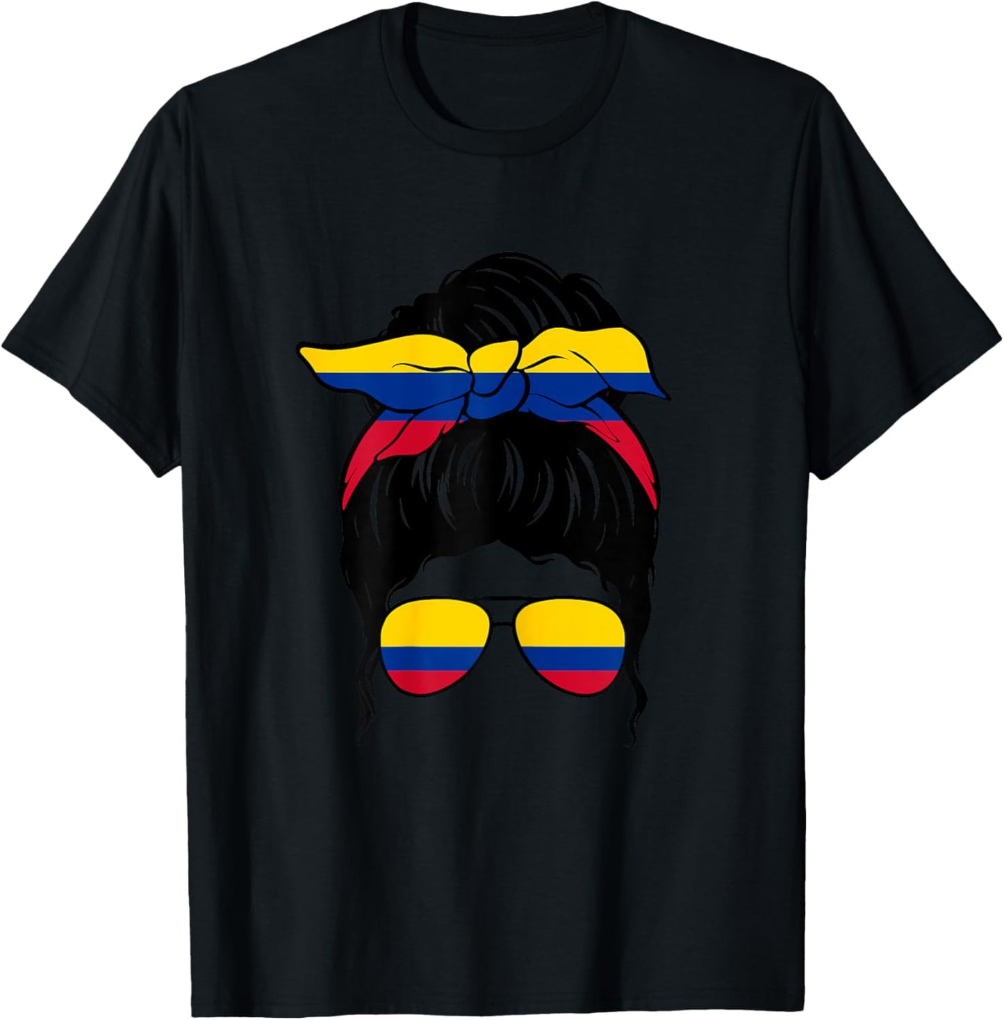 Colombian Girl Colombian Flag Colombian Proud Colombian Woman T-Shirt - T-Shirt | Black