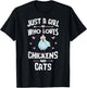 Just A Girl Who Loves Chickens And Cats Gift Women T-Shirt - T-Shirt | Black
