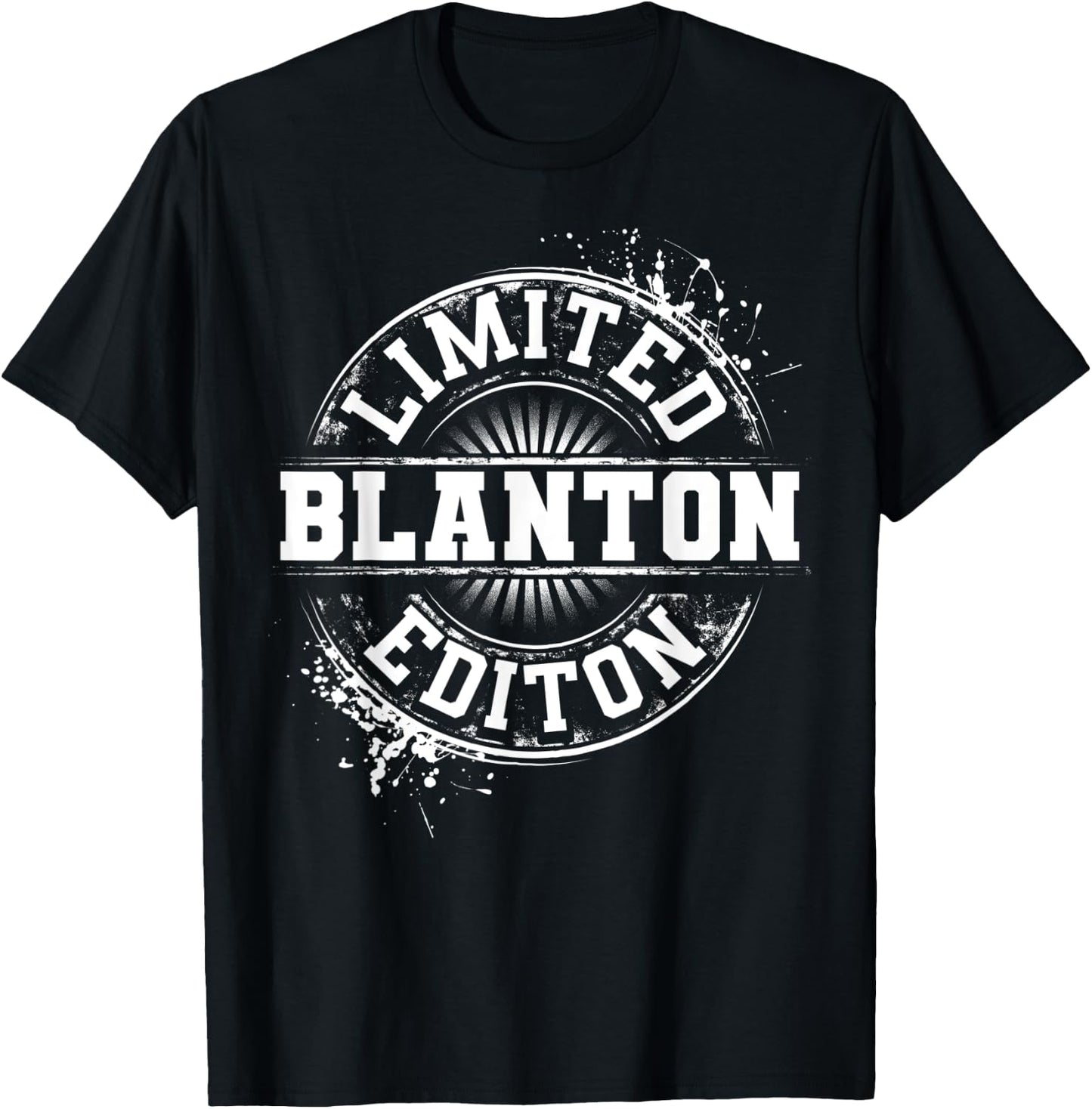 BLANTON Funny Surname Family Tree Birthday Reunion Gift T-Shirt - T-Shirt | Black