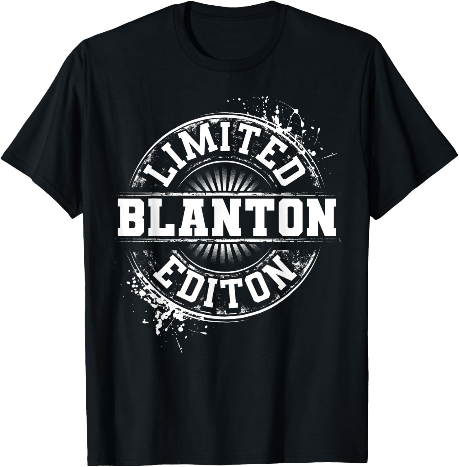 BLANTON Funny Surname Family Tree Birthday Reunion Gift T-Shirt - T-Shirt | Black