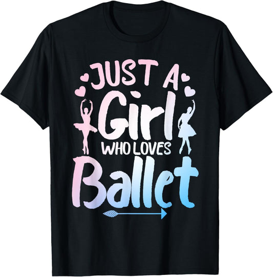 Funny Ballerina Design For Girls Women Ballet Dance Lovers T-Shirt - T-Shirt | Black