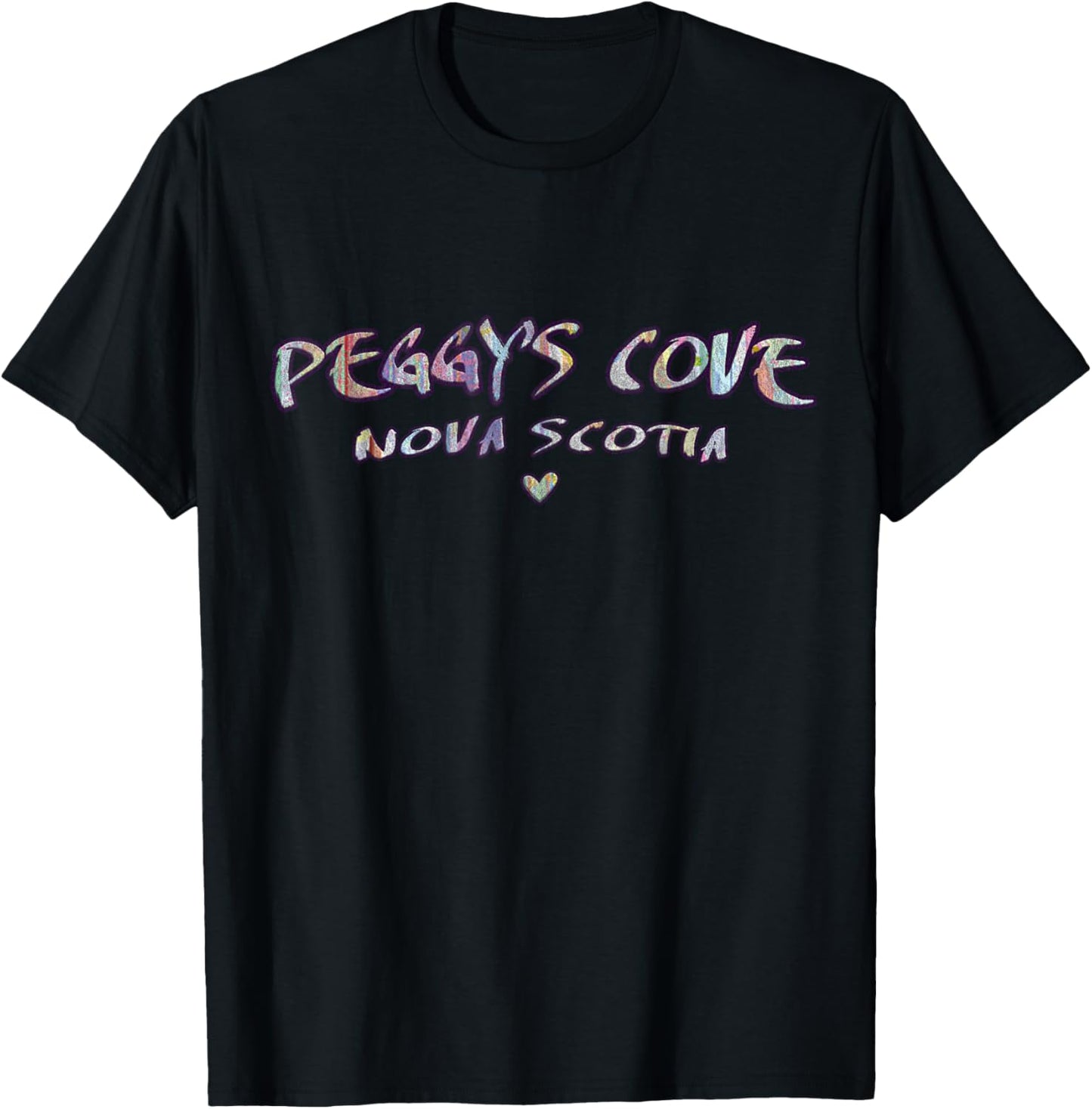 Peggy's Cove Nova Scotia Painted Logo - Peggy's Cove Canada T-Shirt - T-Shirt | Black