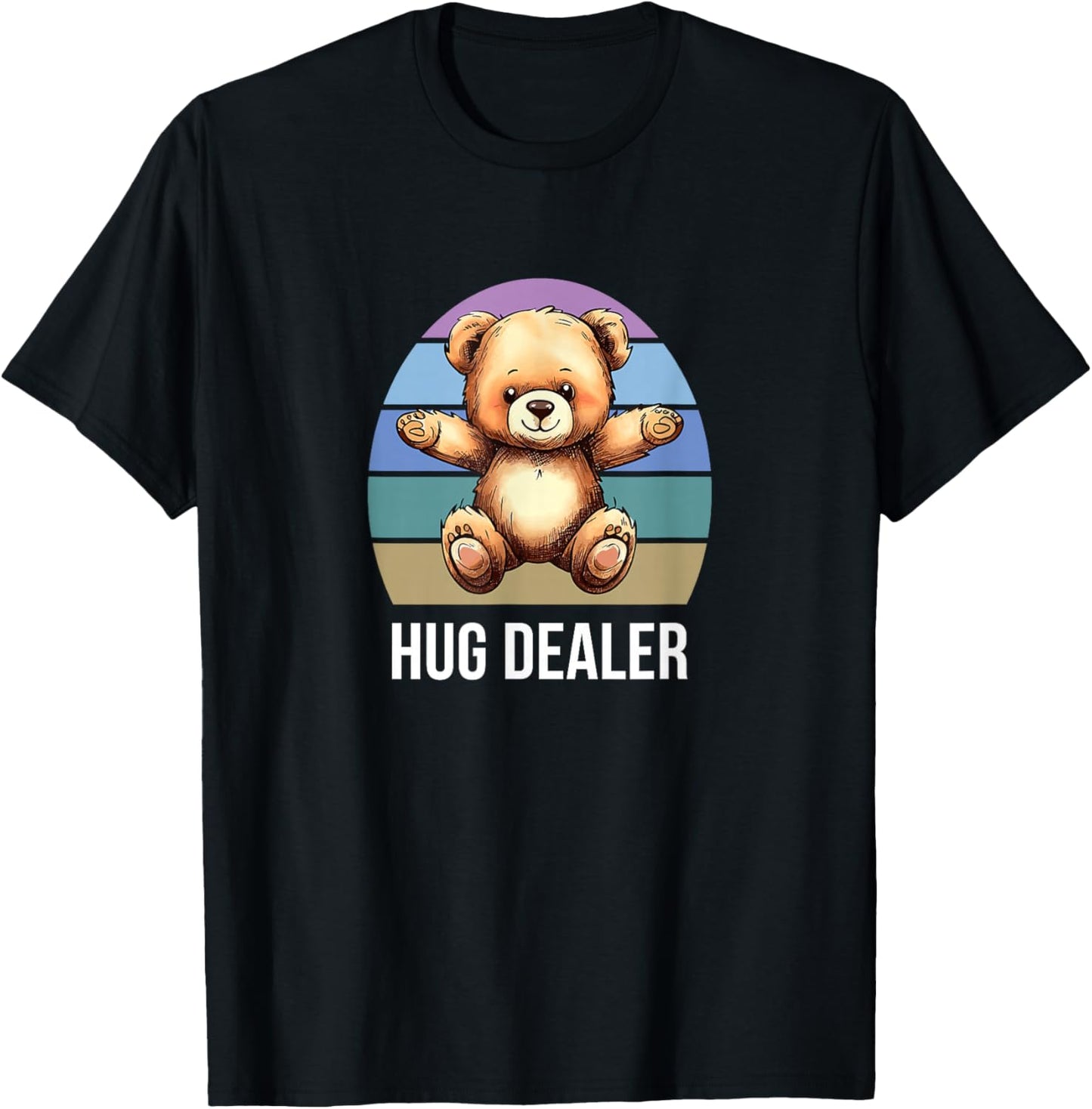 Hug Dealer - Cute Teddy Bear T-Shirt - T-Shirt | Black