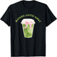 Matcha Latte Girly Matcha Latte Social Club Design T-Shirt - T-Shirt | Black