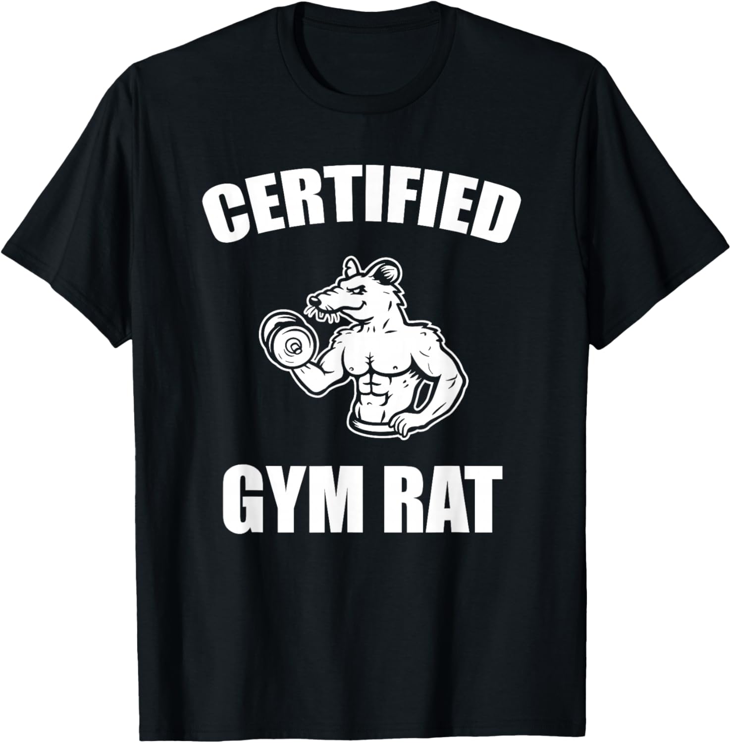 Certified gym rat T-Shirt - T-Shirt | Black