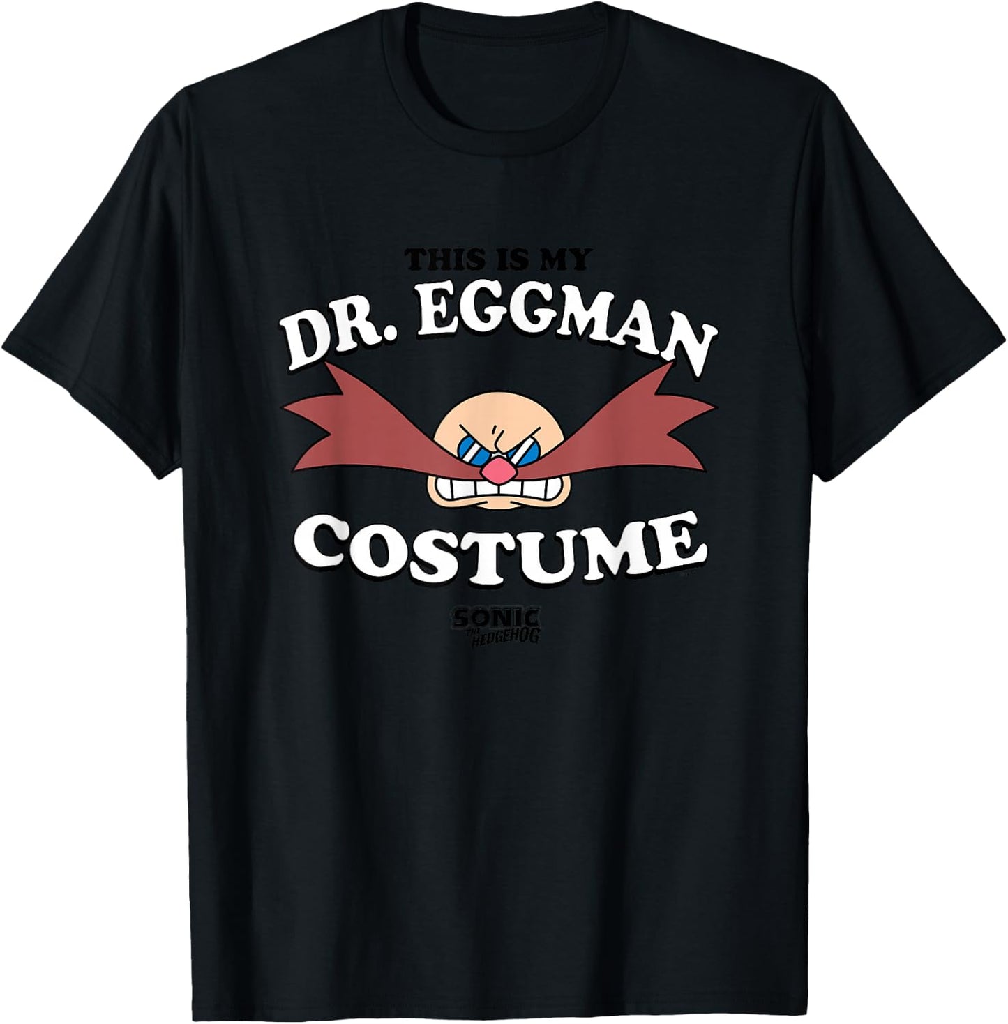 Sonic The Hedgehog Halloween This Is My Eggman Retro Costume T-Shirt - T-Shirt | Black