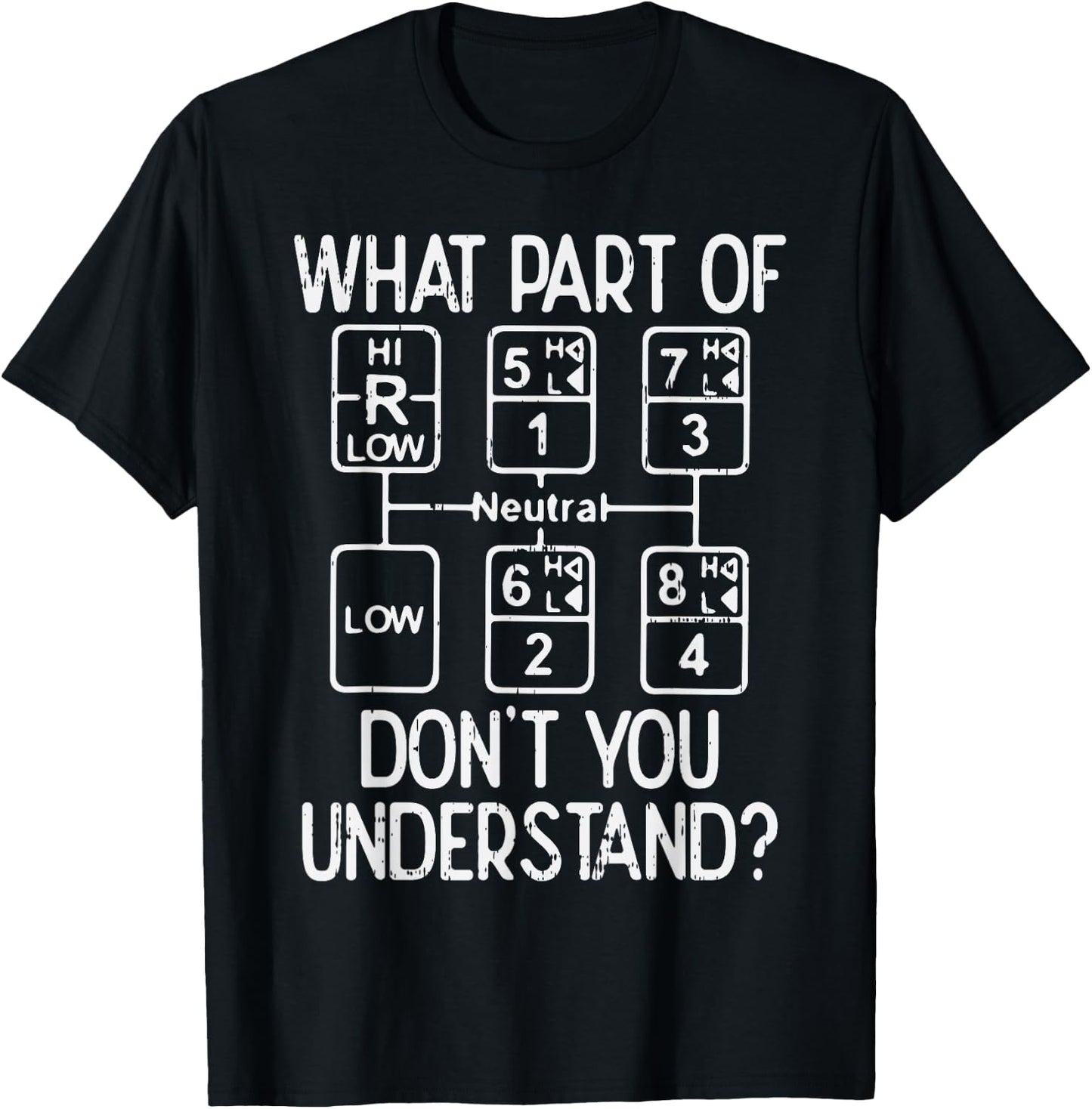 What Part Dont You Understand Truck Gear Trucker Driver Gift T-Shirt - T-Shirt | Black