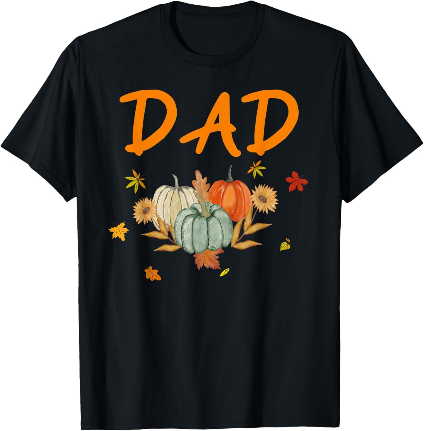 Dad Birthday Pumpkin 1st Birthday Matching Family Party T-Shirt - T-Shirt | Black