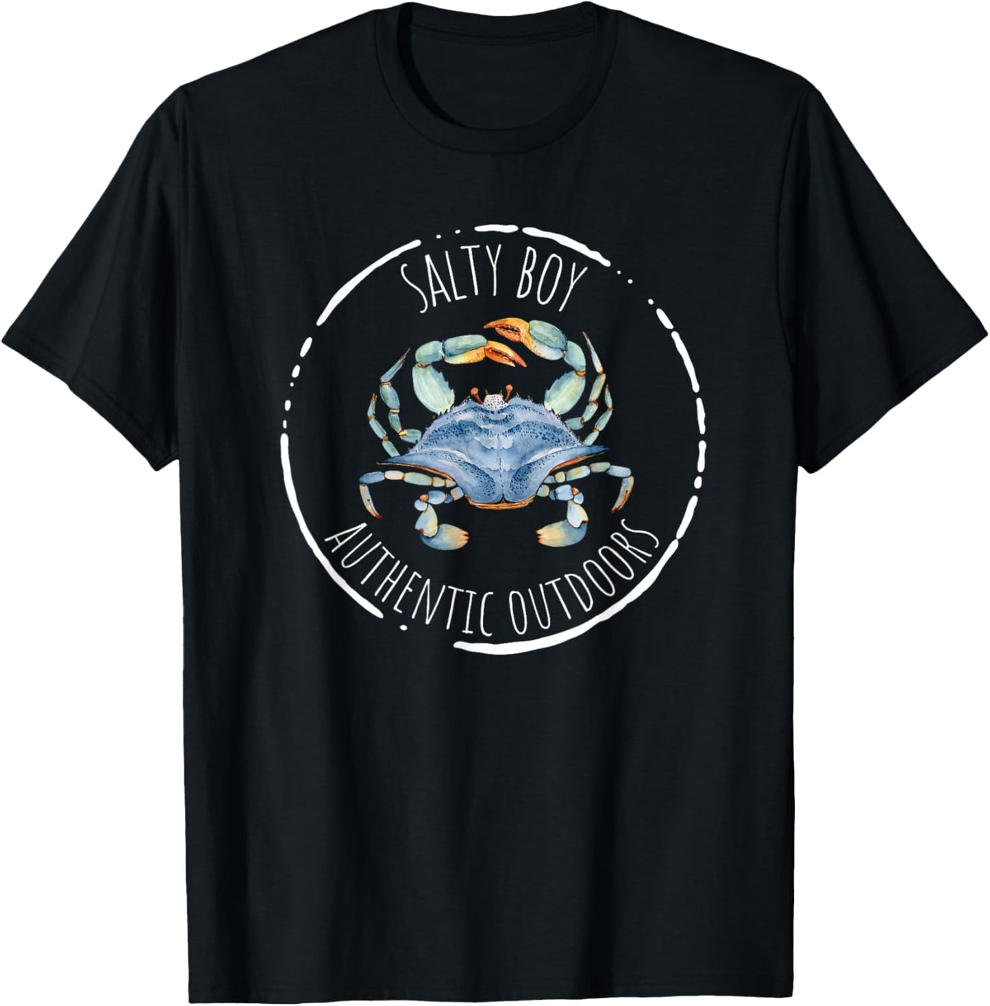 Salty Boy Salty Attitude Funny Fishing Crab Fishing Salty T-Shirt - T-Shirt | Black