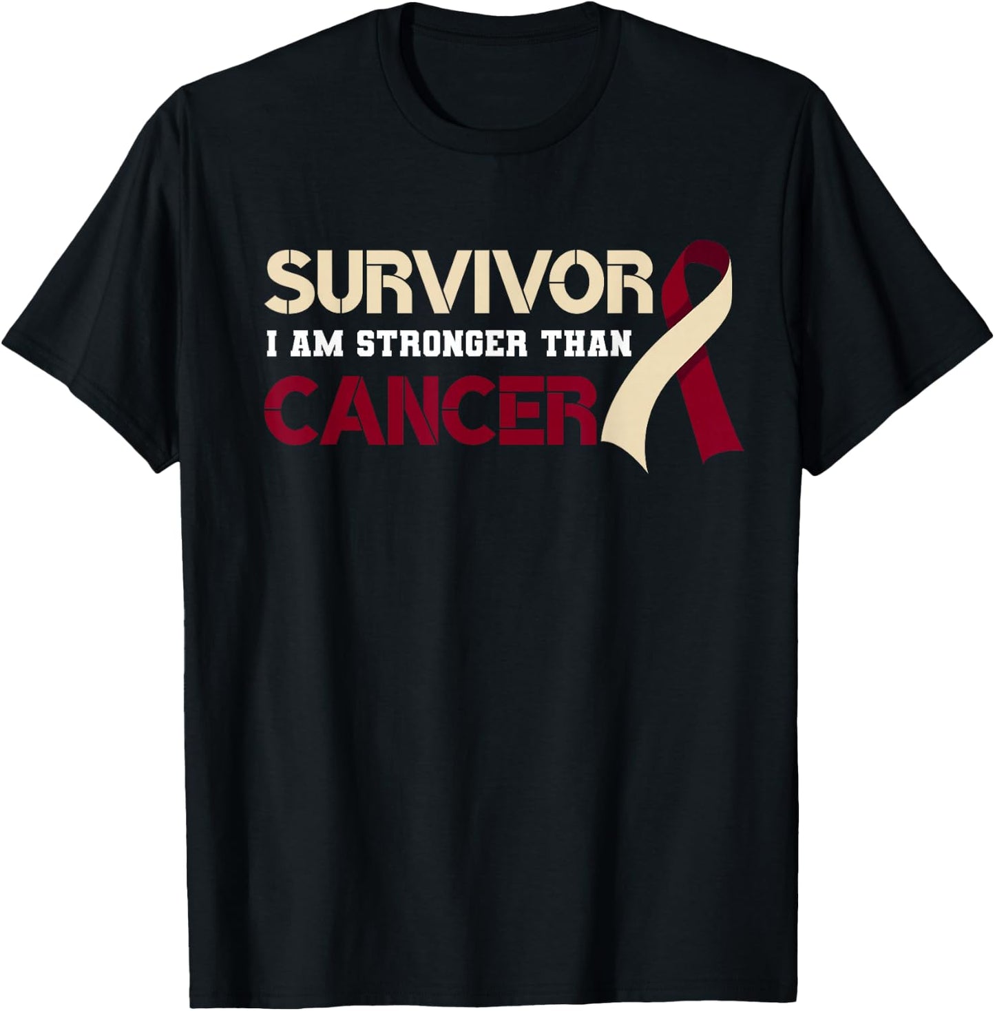 Survivor I'm Stronger Than Oral Head & Neck Cancer Survivor T-Shirt - T-Shirt | Black