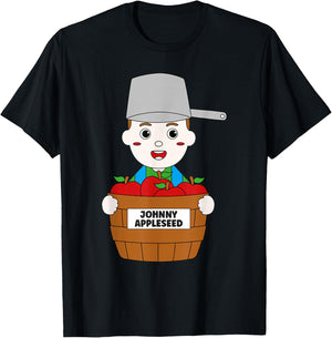 Johnny Appleseed Day Apple 26 September Tree Farmer Orchard T-Shirt - T-Shirt | Black