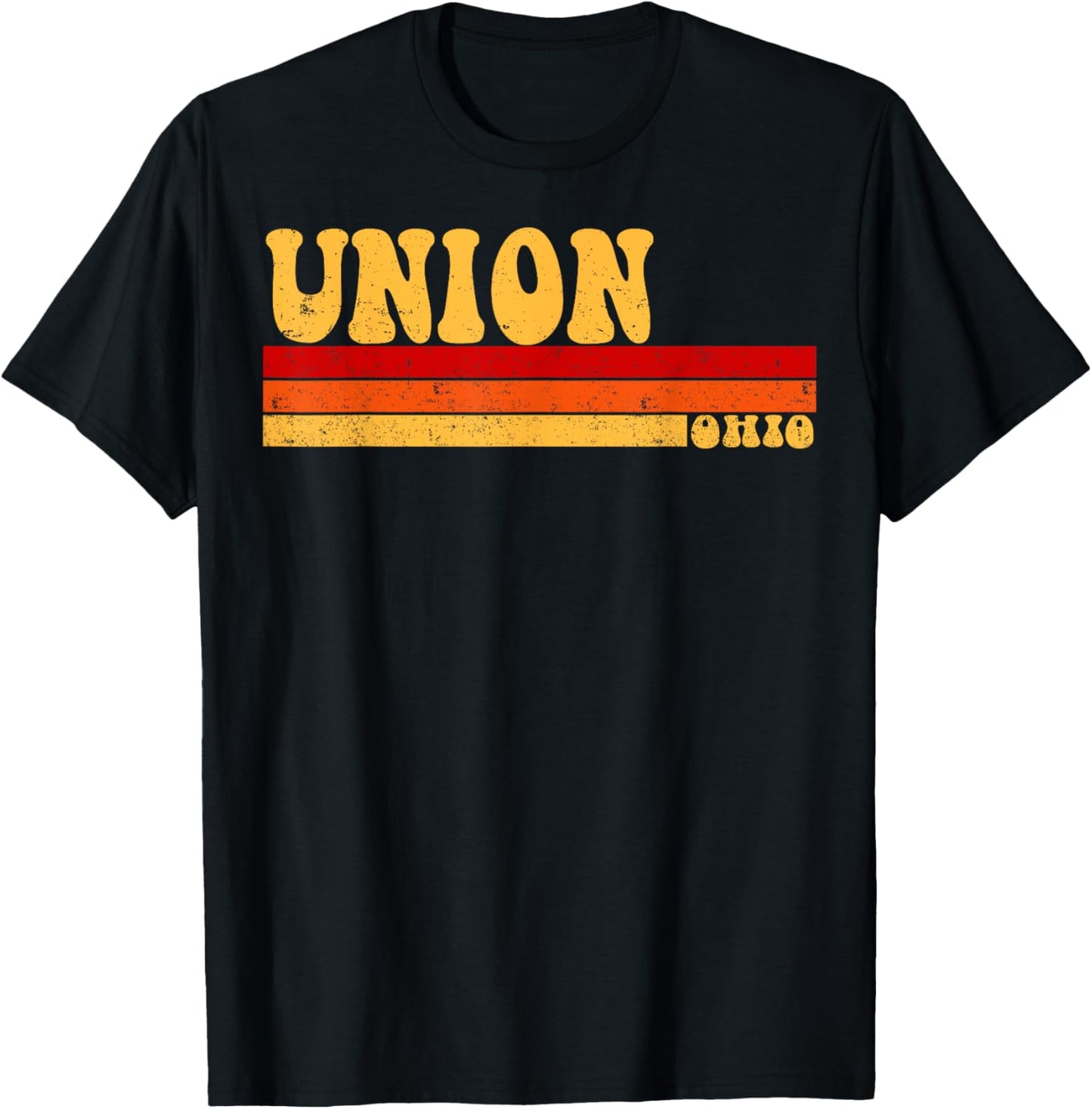 UNION Ohio City Vintage Roots Retro Design 70s 80s T-Shirt - T-Shirt | Black