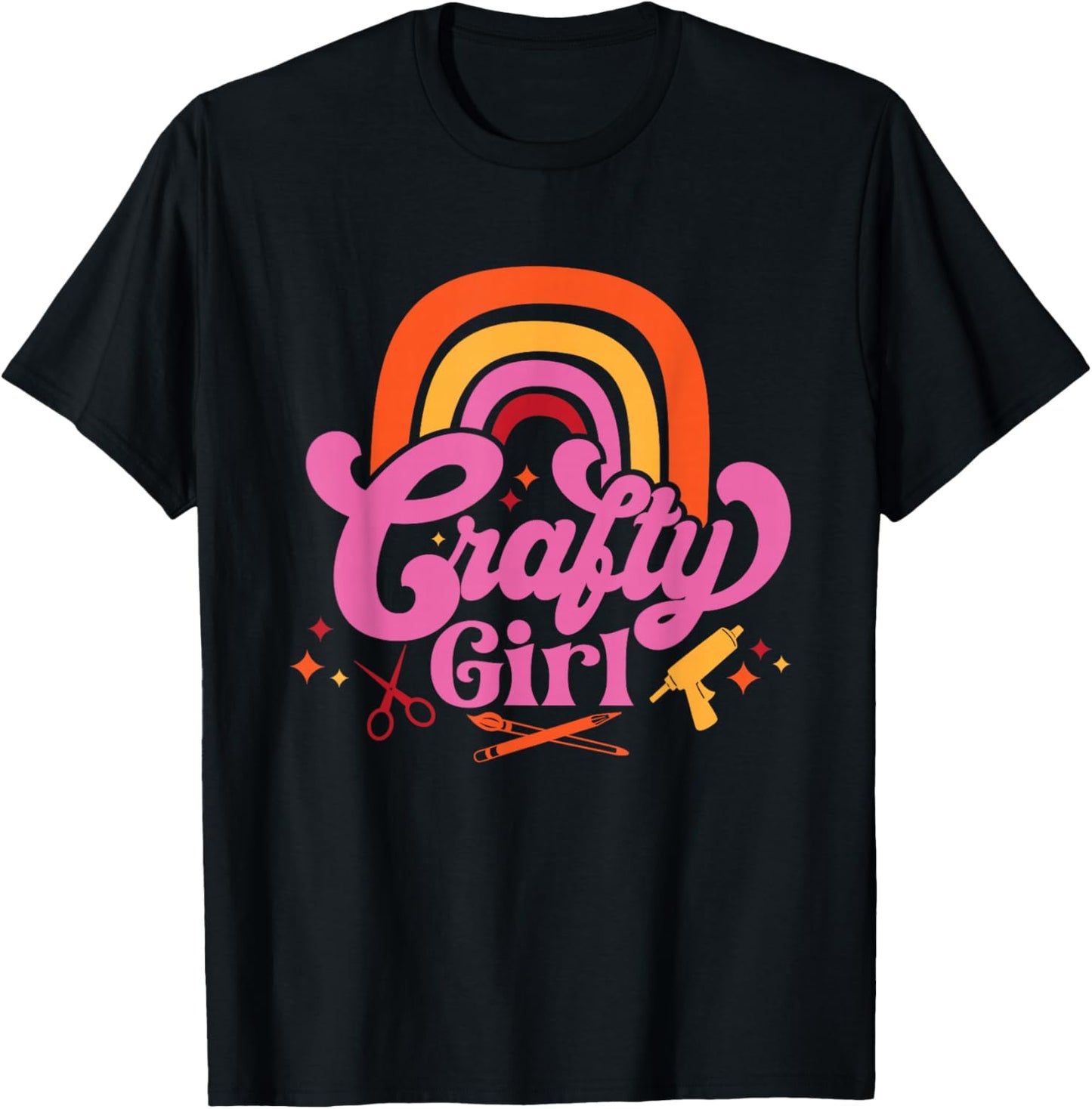 Crafty Girl Saying / Love Crafting / Crafter Art Crafty T-Shirt - T-Shirt | Black