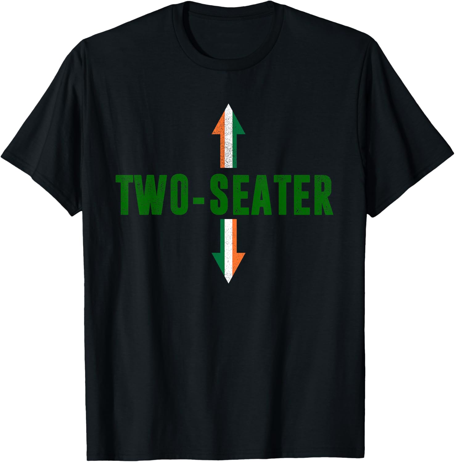 Irish Flag Two Seater Party-Trashy Adult Humor St Patrick's T-Shirt - T-Shirt | Black