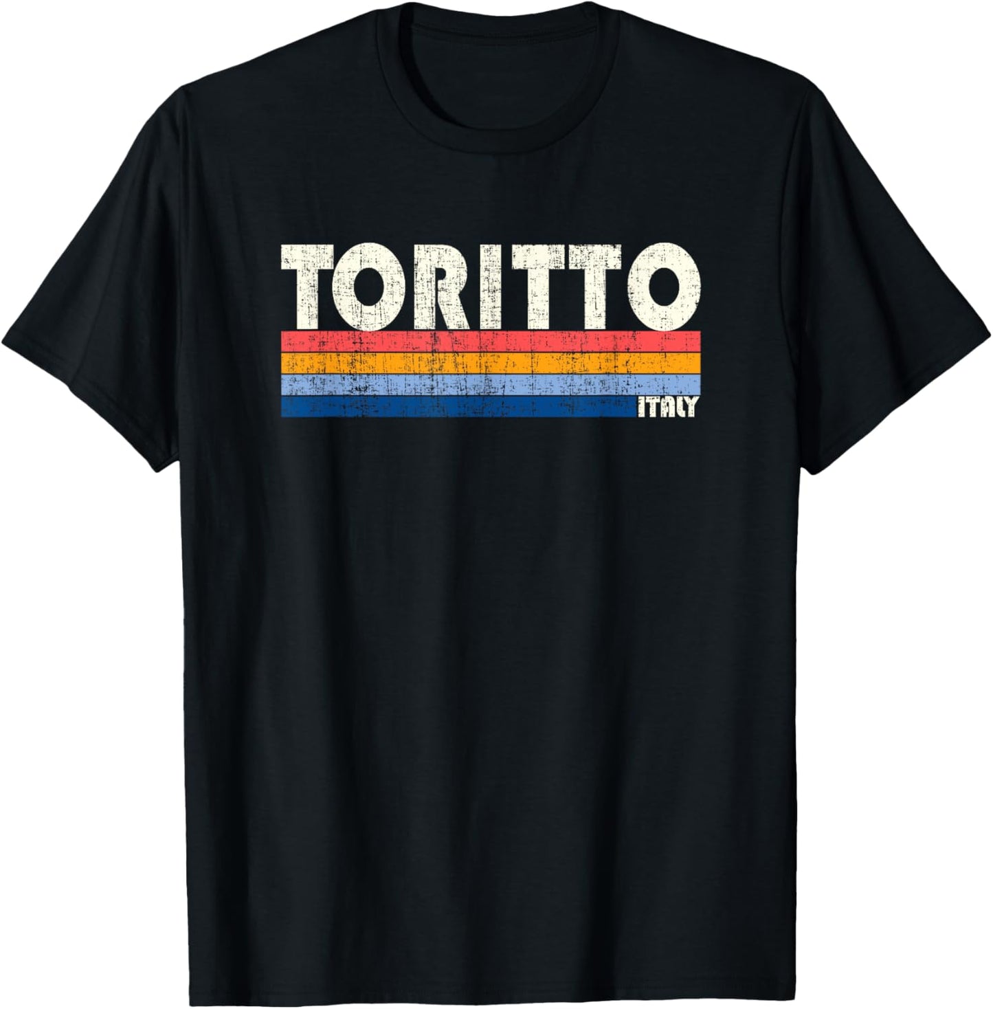 Toritto, Italy Retro 70s 80s Style T-Shirt - T-Shirt | Black