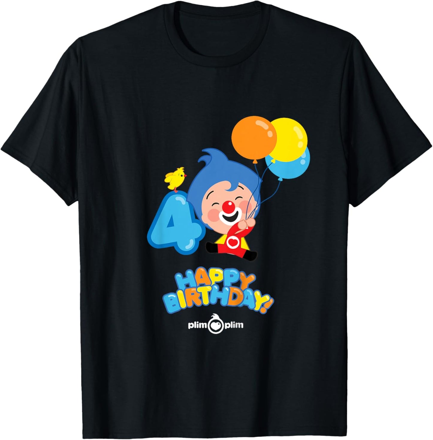 Kids Plim Plim The Kindness Hero - Happy Birthday T-Shirt - T-Shirt | Black