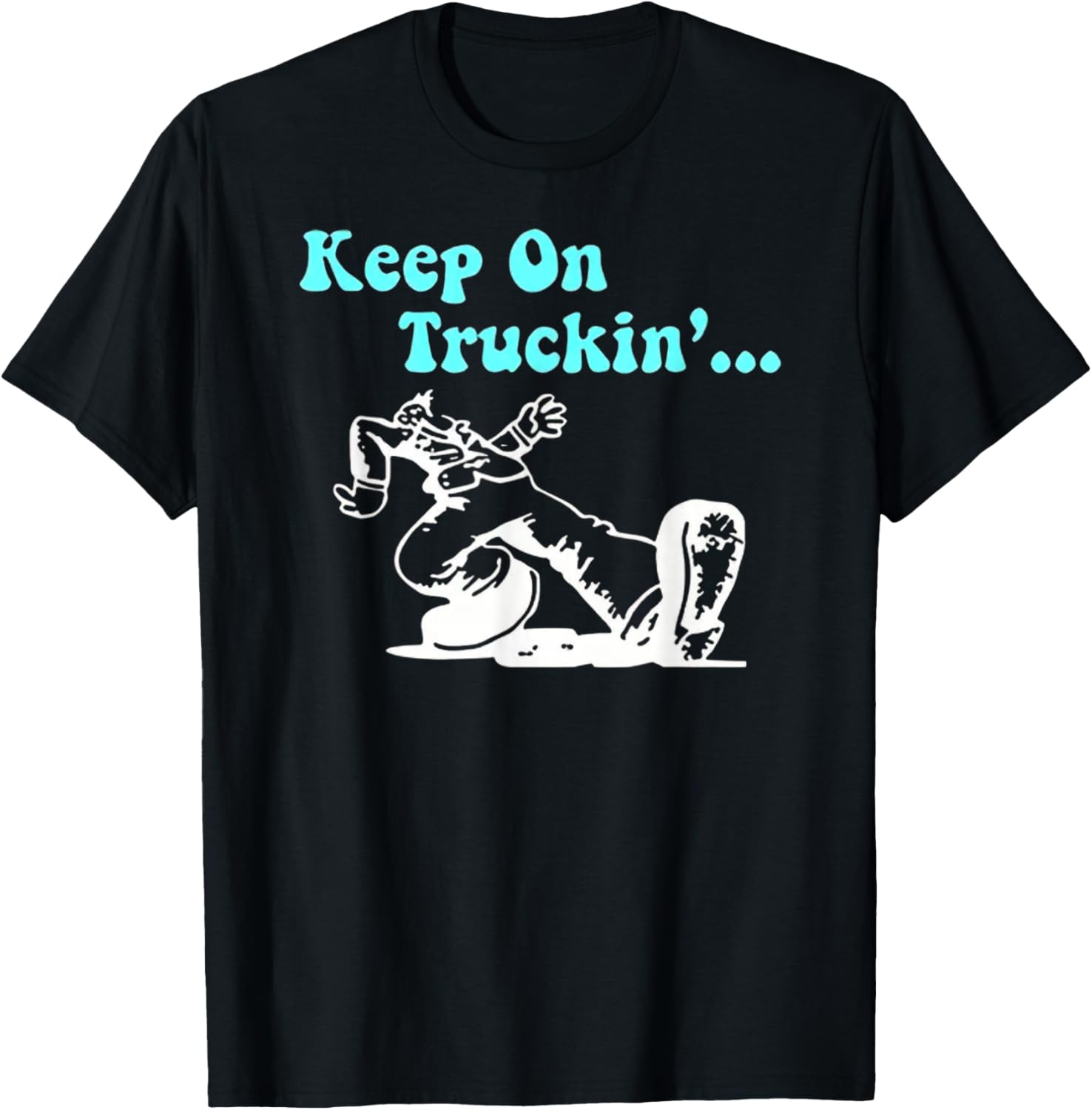 Funky Keep on Truckin' - Retro Vibes T-Shirt - T-Shirt | Black