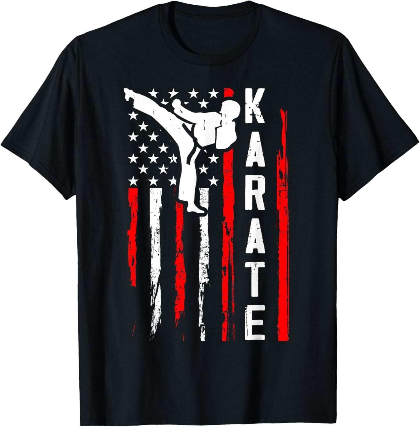 Karate USA American Flag T-Shirt - T-Shirt | Black