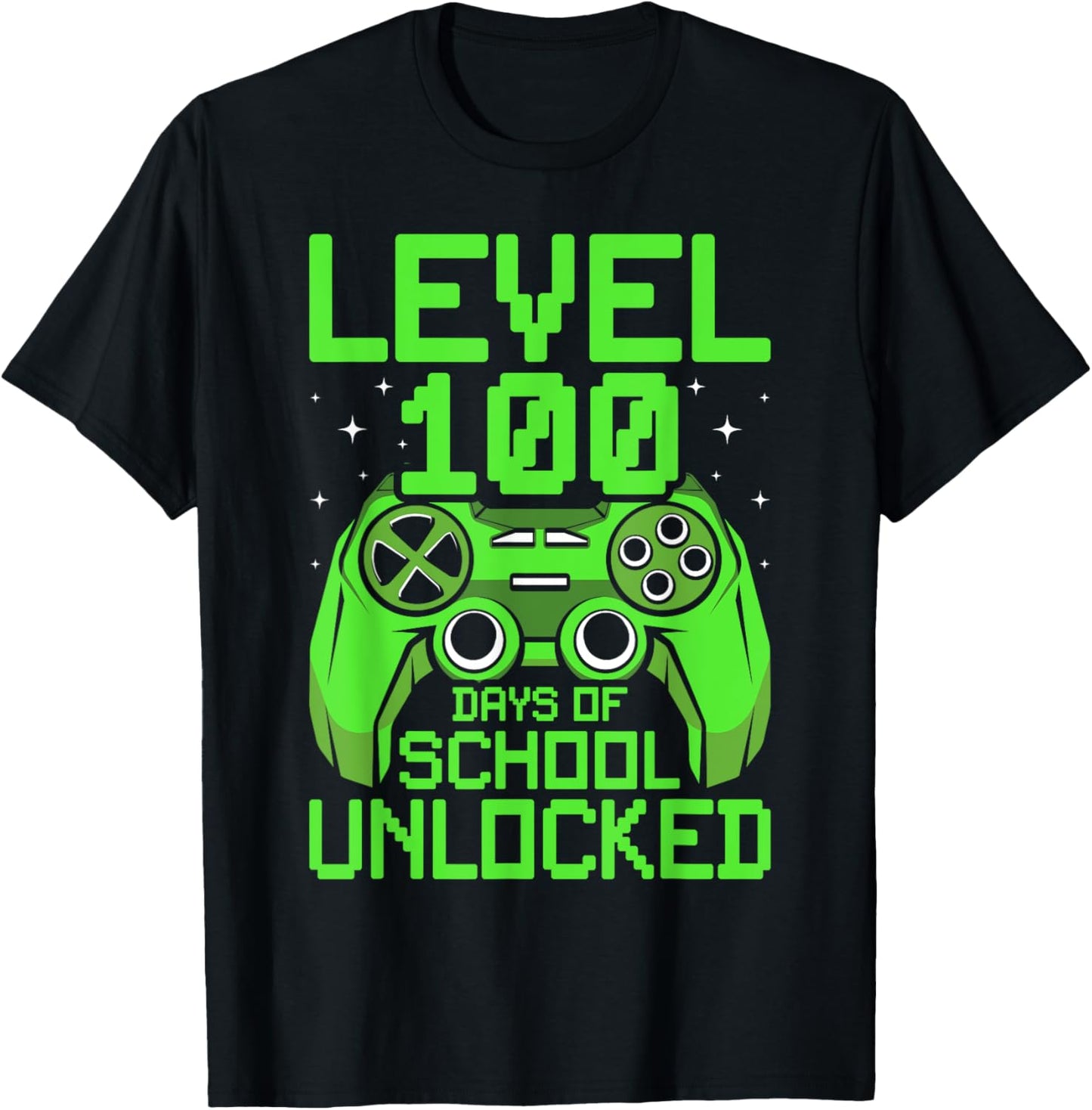 100th Day of School Boys Level 100 Days of School Unlocked T-Shirt - T-Shirt | Black