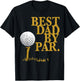 Best Dad By Par Golf Loving Dads T-Shirt - T-Shirt | Black