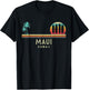 Vintage Hawaii Maui Beach Palm trees Tropical - Surf T-Shirt - T-Shirt | Black