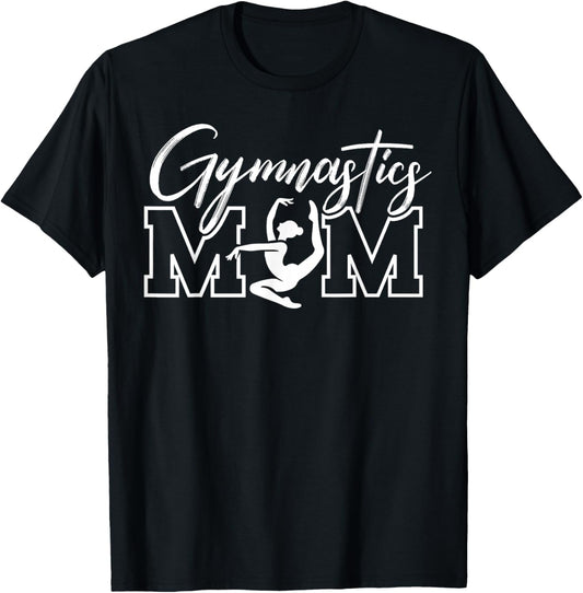 Gymnastics Mom Proud Gymnast Parent T-Shirt - T-Shirt | Black