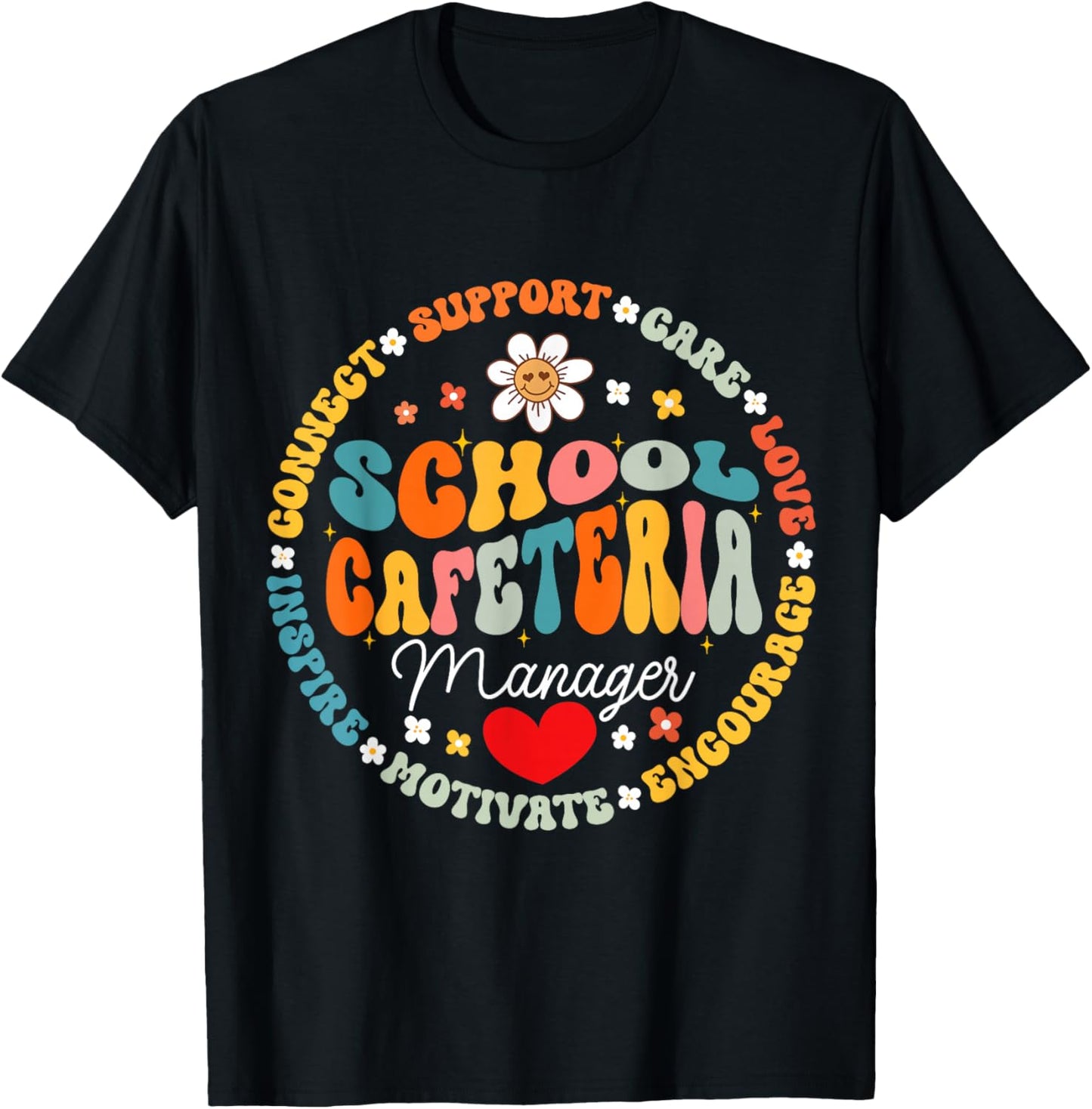 School Cafeteria Manager Food Services Crew Helper Squad T-Shirt - T-Shirt | Black