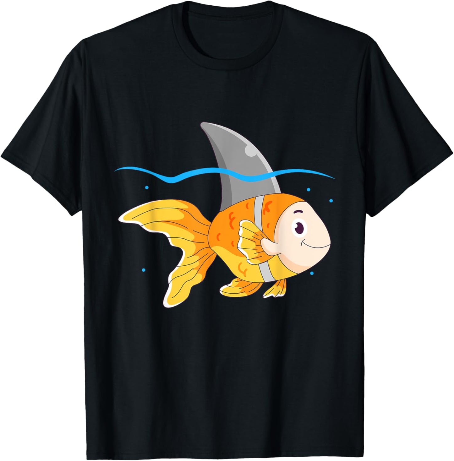 Goldfish With A Shark Fin Funny Goldfish Lover T-Shirt - T-Shirt | Black