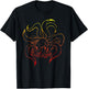 Naruto Shippuden Nine Tails Gradient Outline T-Shirt - T-Shirt | Black