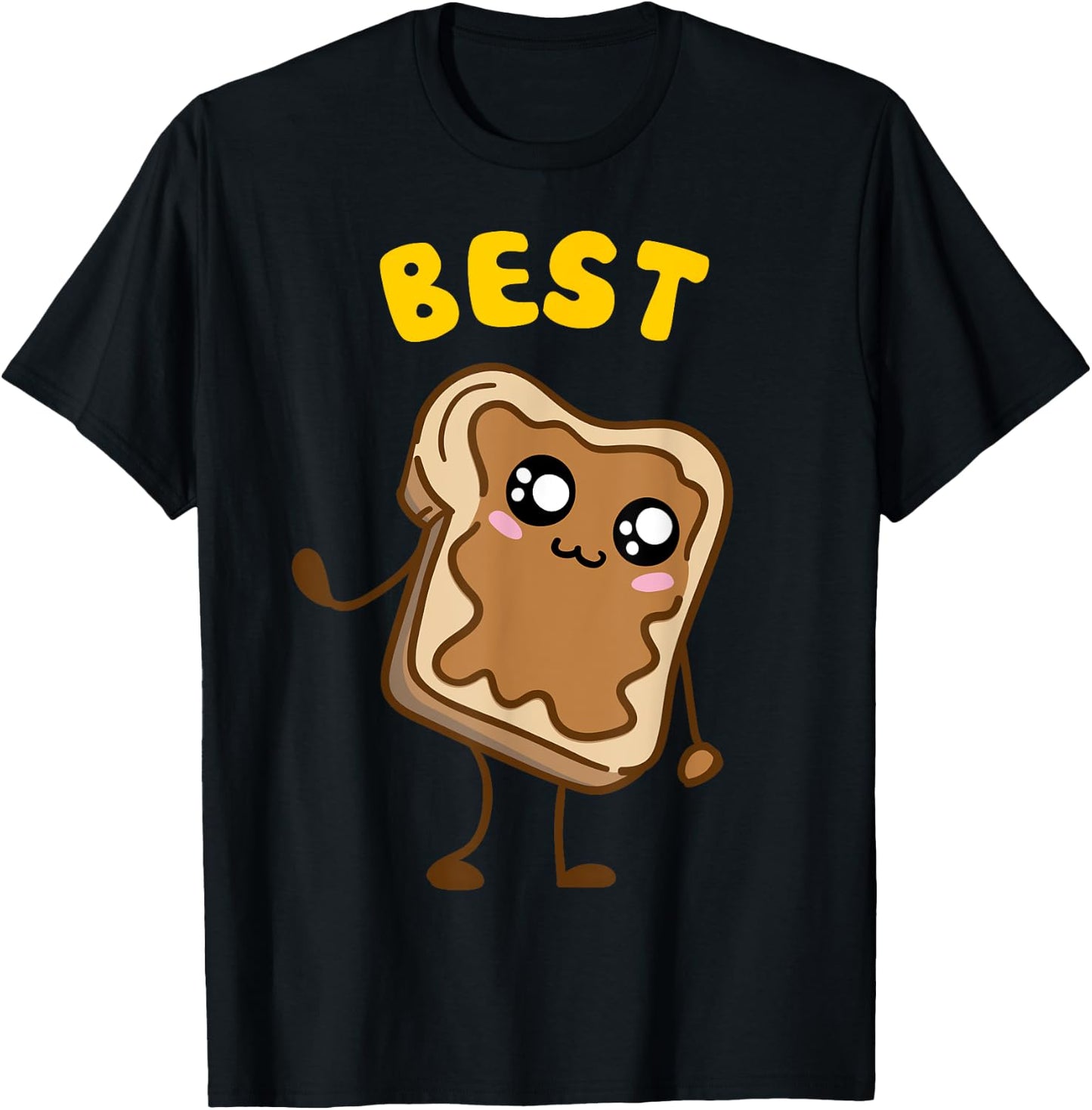 Kawaii Peanut Butter - Jelly - 1/2 BFF Best Friends Matching T-Shirt - T-Shirt | Black