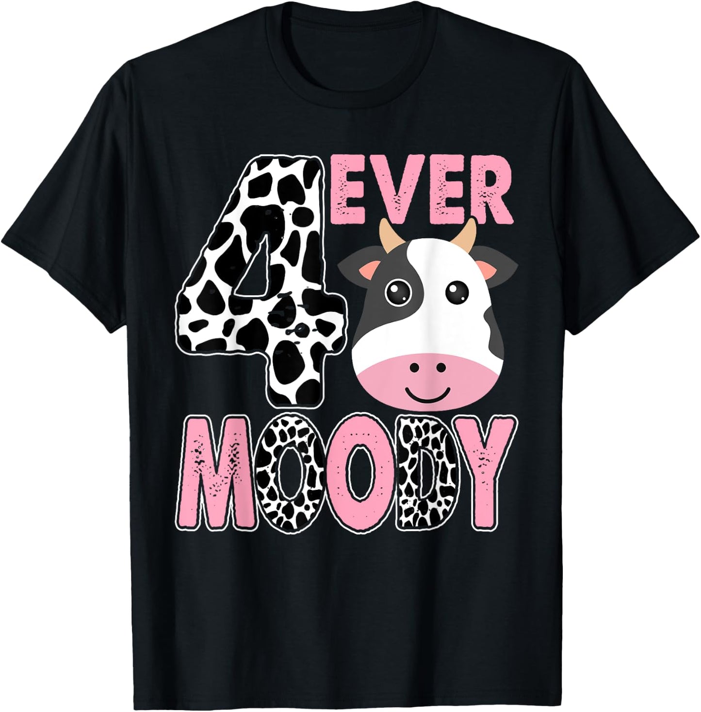 Im 4 4th Bday Four Ever Moody Birthday Decorations T-Shirt - T-Shirt | Black