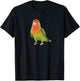 Peach Faced Lovebird Parakeet Face T-Shirt - T-Shirt | Black