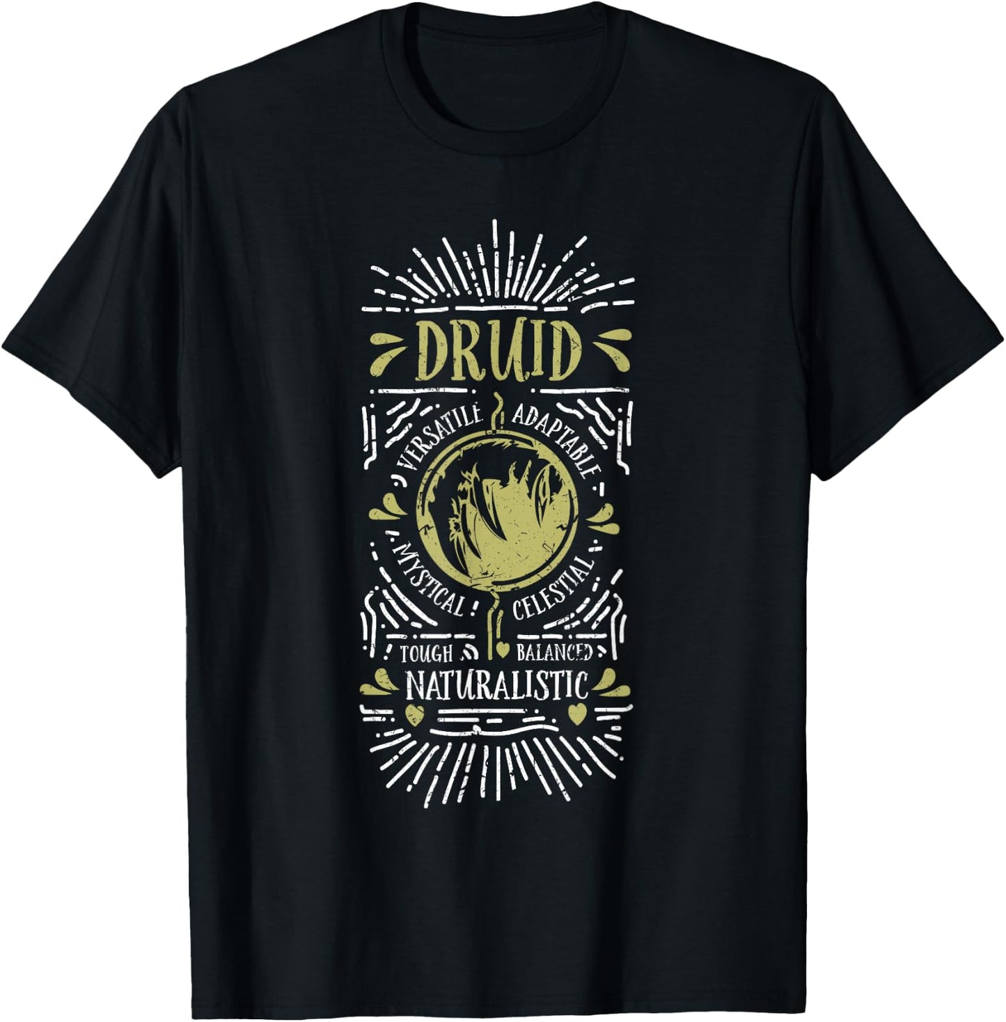 Wow Druid Role Playing Gamer T-Shirt - T-Shirt | Black